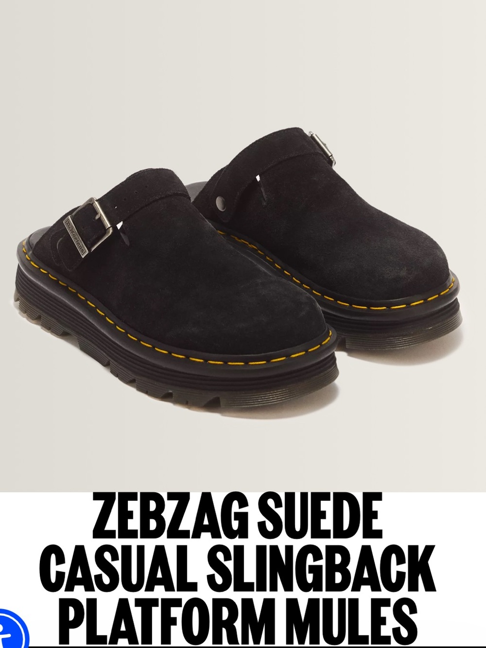 Dr. Martens ZEBZAG SUEDE
CASUAL SLINGBACK PLATFORM MULES